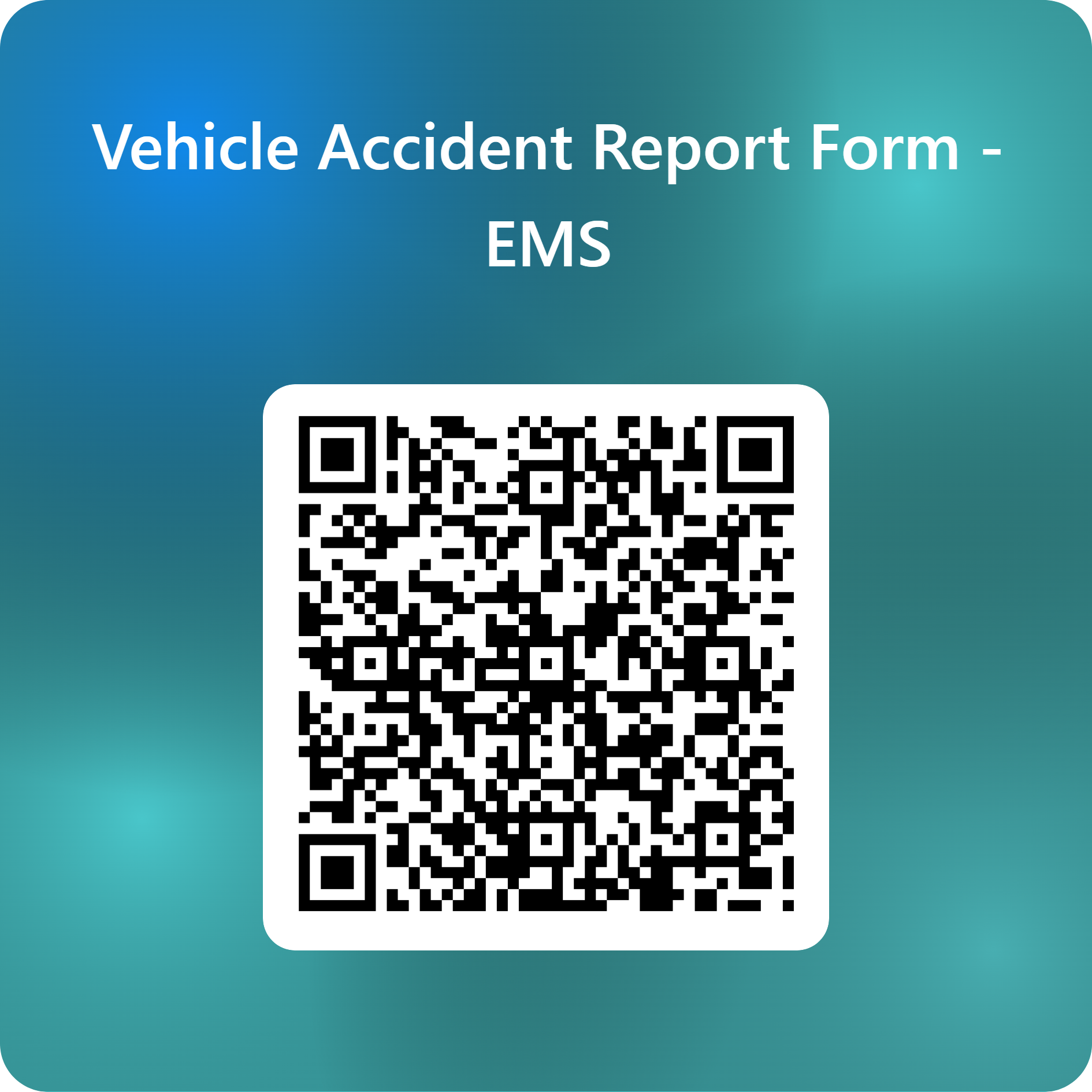 QRCode for Vehicle Accident Report Form - EMS